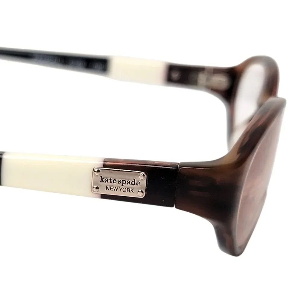 Kate Spade Kendall 01S9 Eyeglass Frames 49-16 130 Brown Striped Acetate Classic